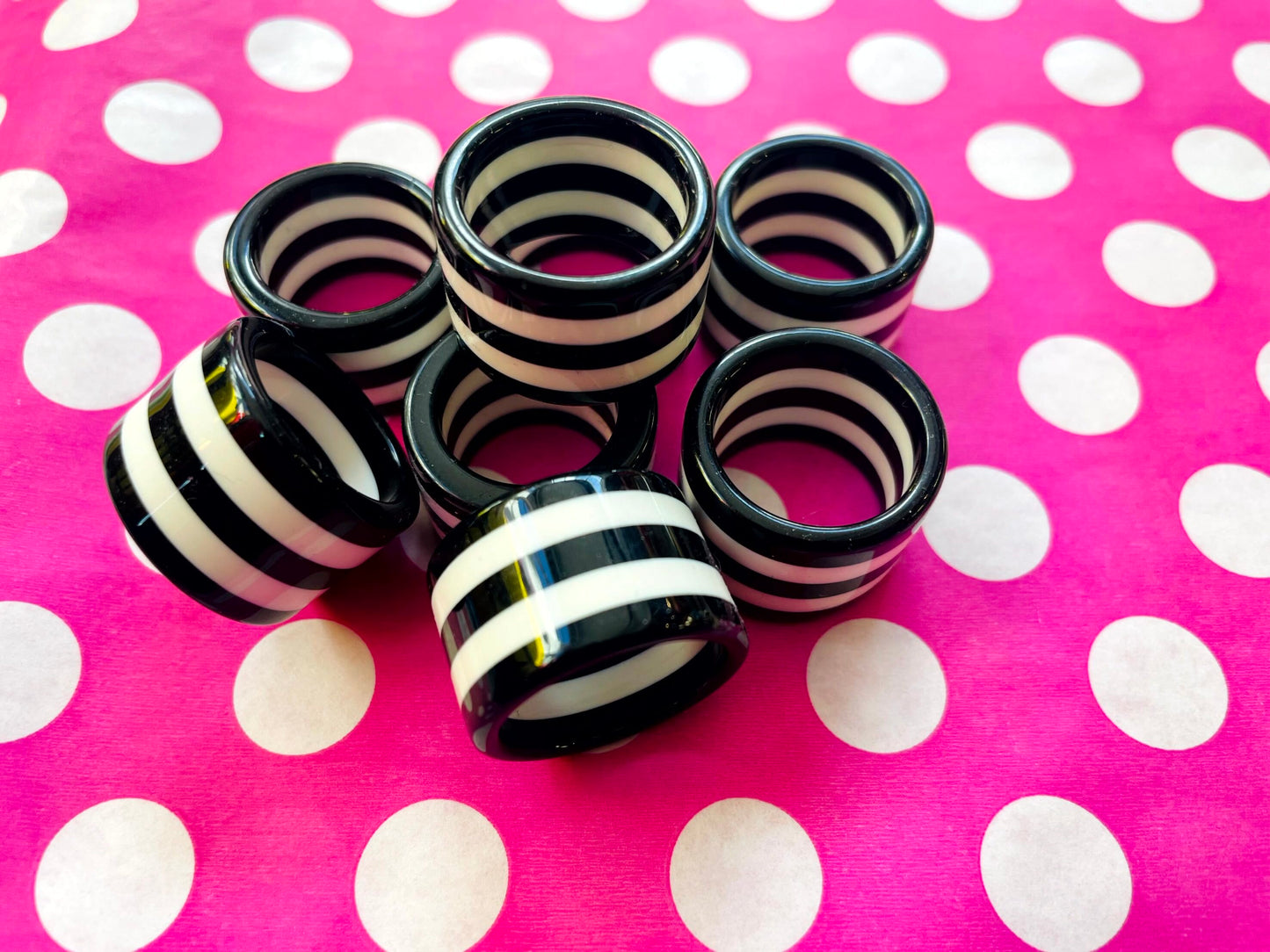 Black Striped Ring