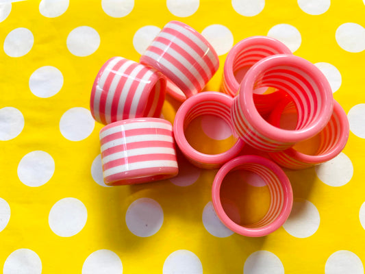 Pink Striped Ring