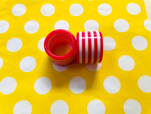 Hot Pink Striped Ring