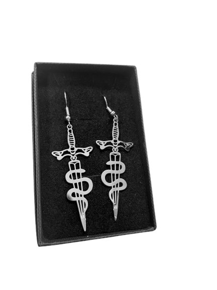 Sword & Snake Earrings