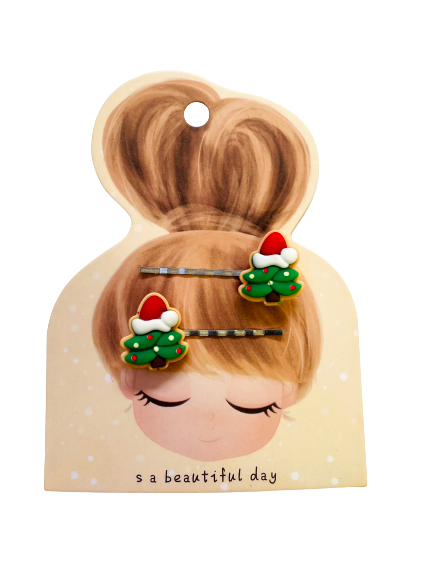 Christmas Tree Hair Slides