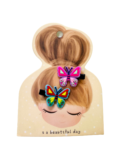 Colourful Butterfly Hair Clips