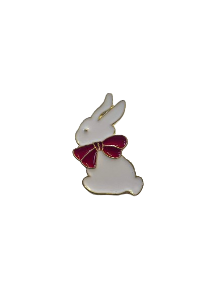 White Rabbit Enamel Pin