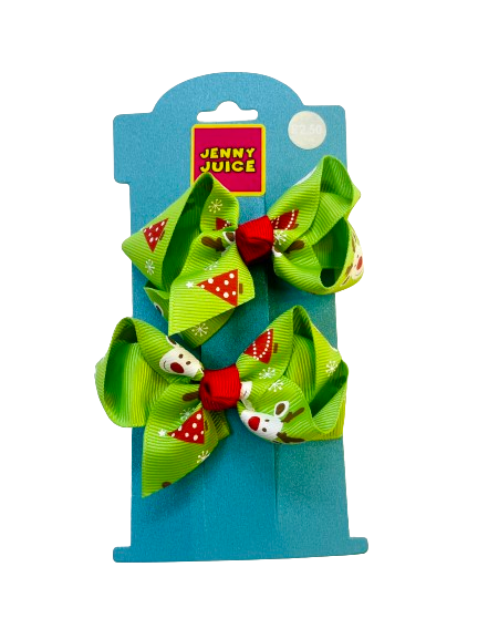 Light Green Reindeer Bows