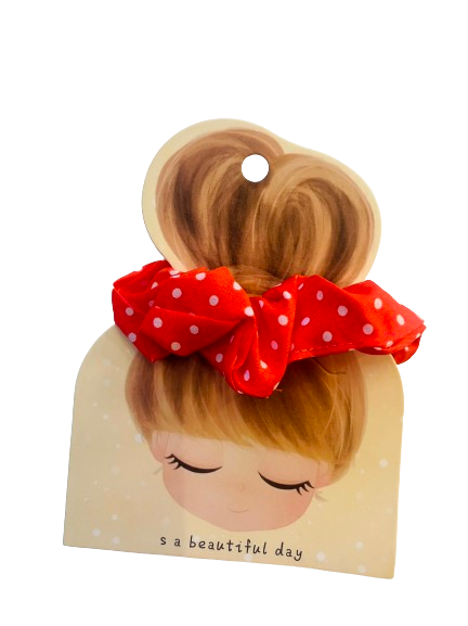 Red Polka Dot Scrunchie