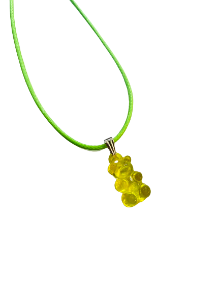 Lime Gummy Bear Necklace