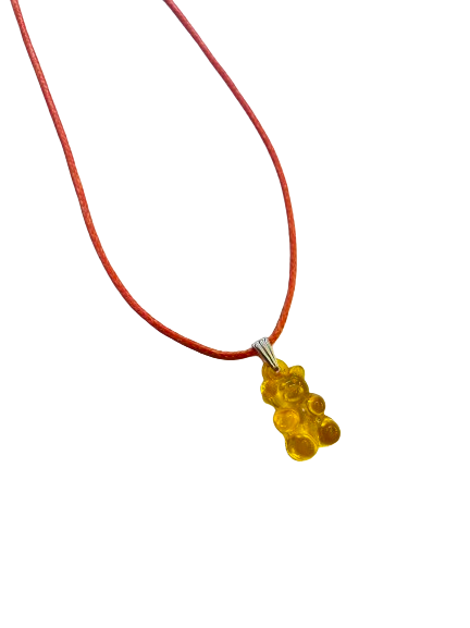 Orange Gummy Bear Necklace