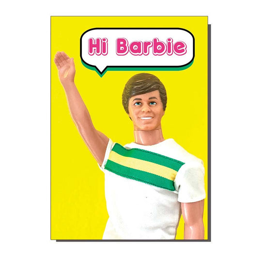 Hi Barbie Ken Doll Toy Inspired Greetings Card