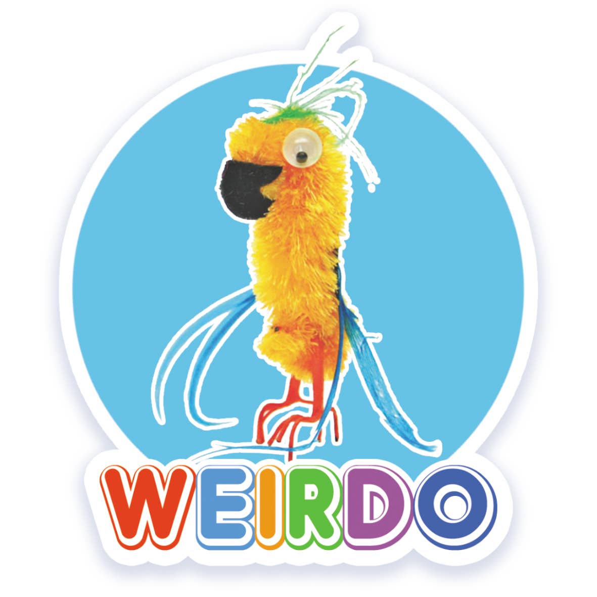 Weirdo Cute Parrot Vinyl Sticker