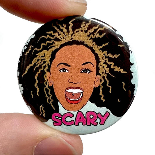 Scary Spice Girls Button Pin Badge