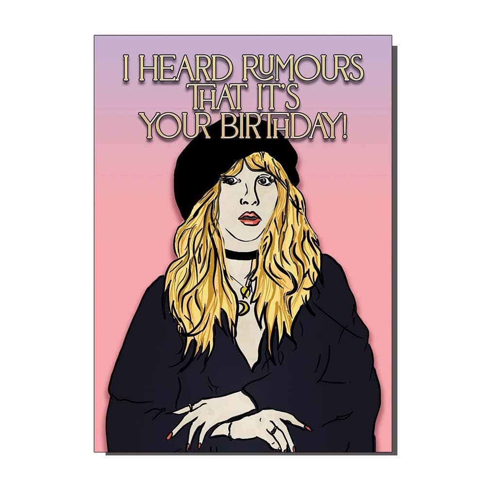 Stevie Nicks Rumours Birthday Inspired Greetings Card