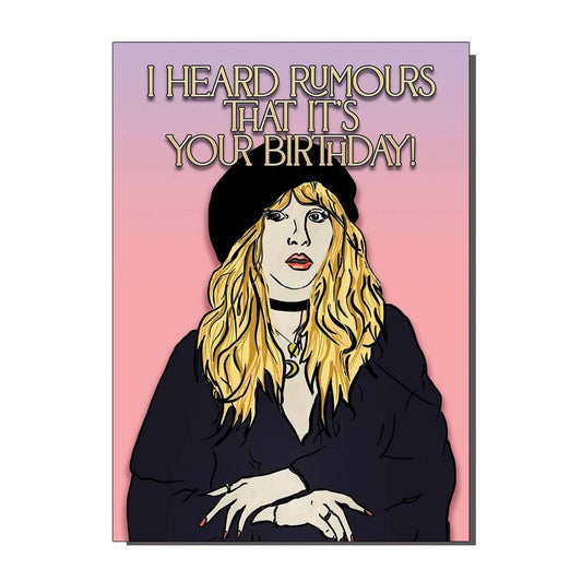 Stevie Nicks Rumours Birthday Inspired Greetings Card