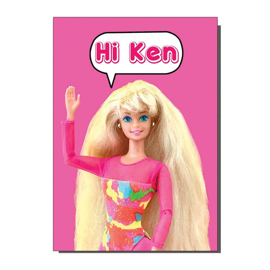 Hi Ken / Barbie Toy Inspired Greetings Card