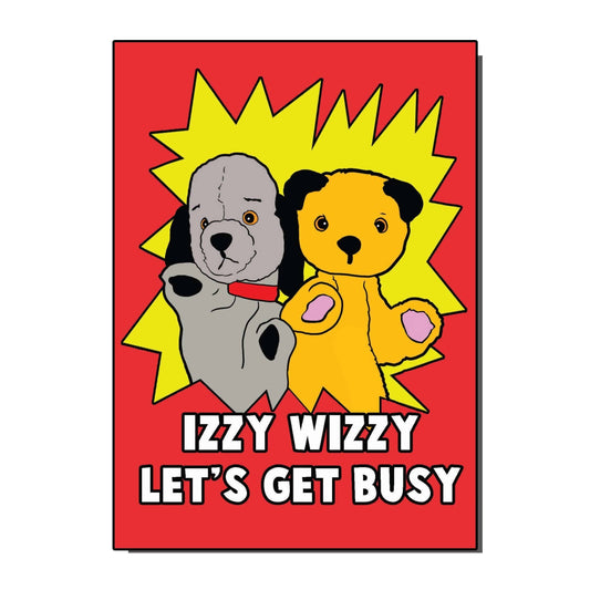 Sooty and Sweep Izzy Wizzy Greetings Card