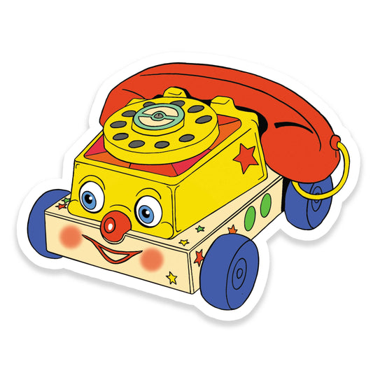 Retro Toy Phone Vinyl Sticker