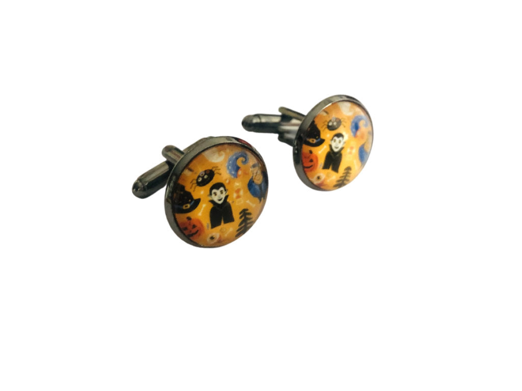 Orange Spooky Cufflinks