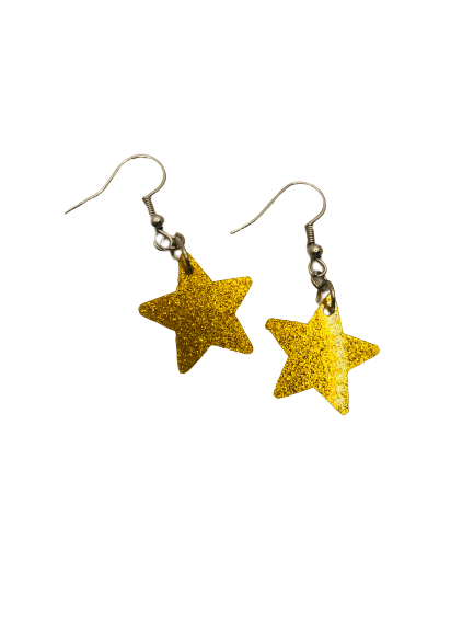 Glittery Star Earrings