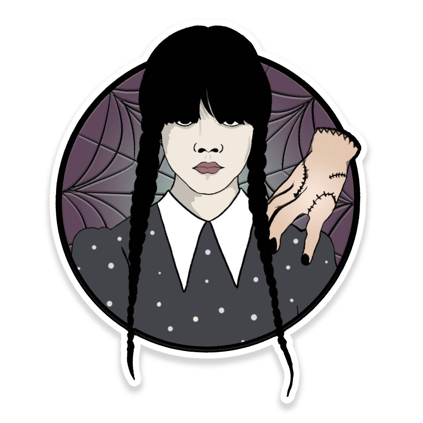 Wednesday Addams & Thing Vinyl Sticker