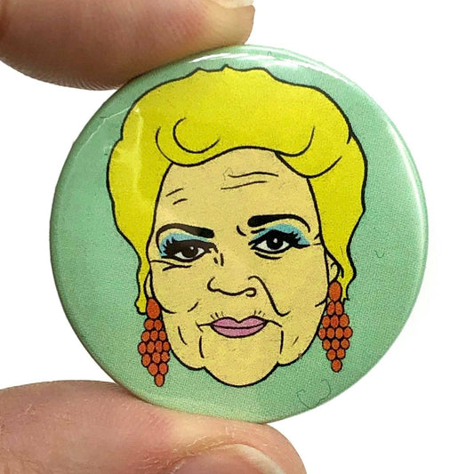 Pat Butcher Button Pin Badge