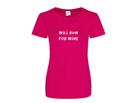 Pink Will Run For Wine Tee