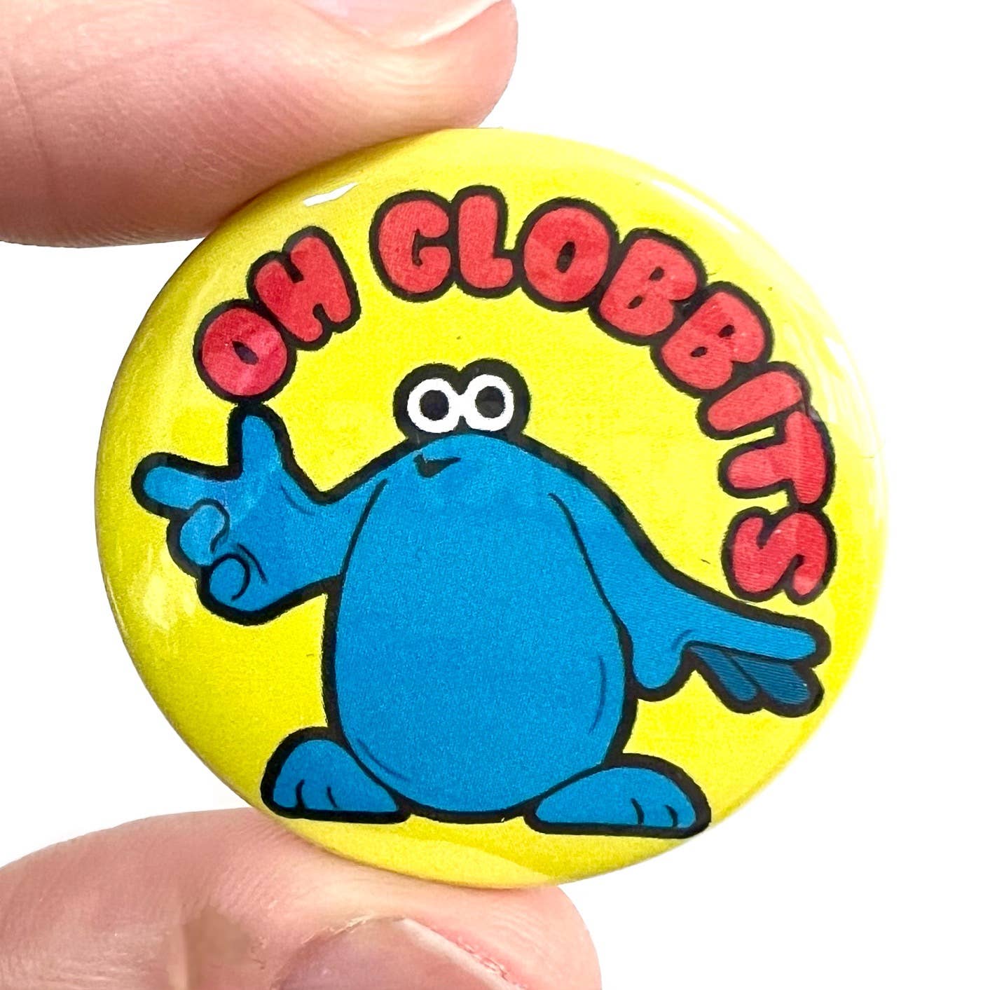 Oh Globbits 1980s Inspired Button Pin Badge