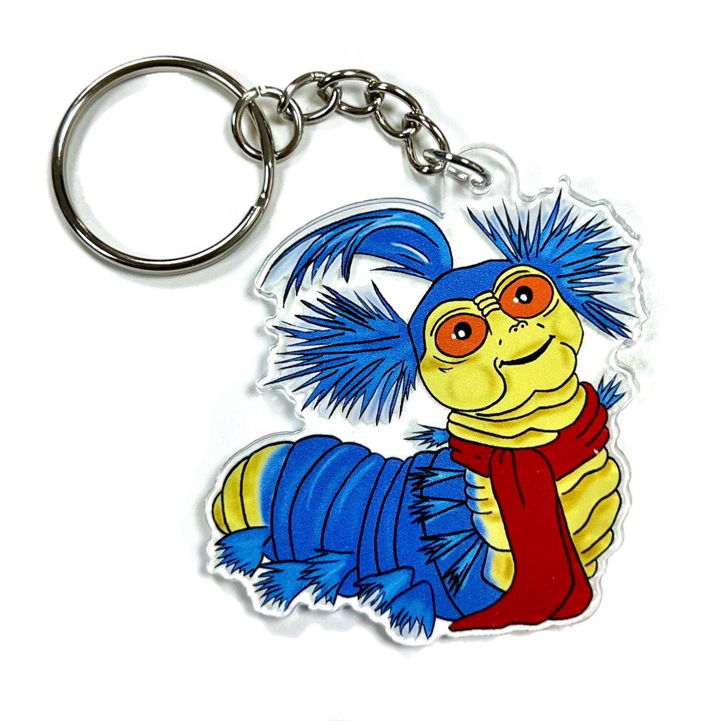 Labyrinth Worm 1980s Film Inspired Keyring